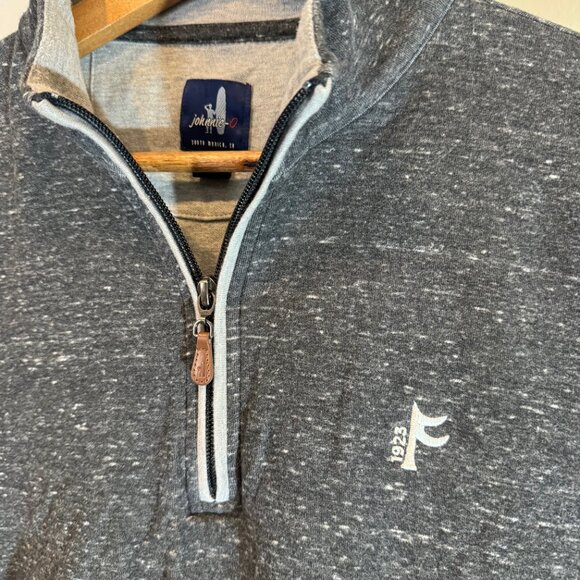 johnnie-O Sully Performance Quarter Zip Sweater F1923 in Heather Grey Mens MD - Picture 5 of 10